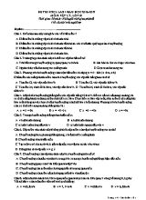 Đề khảo sát chất lượng Vật lí lớp 10 lần 1 - Năm học 2016-2017